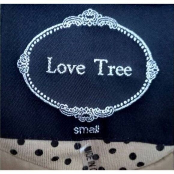 LOVE TREE CAMEL BLACK POLKA-DOT BLAZER SZ.S EUC. - Picture 5 of 7